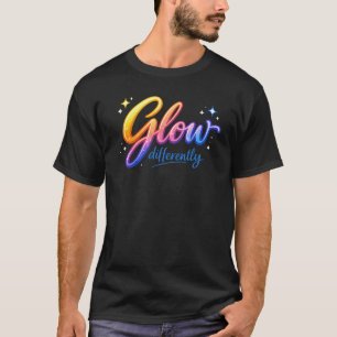 Brilhe Diferente - Camiseta Neon Vibrante Arco-Íri