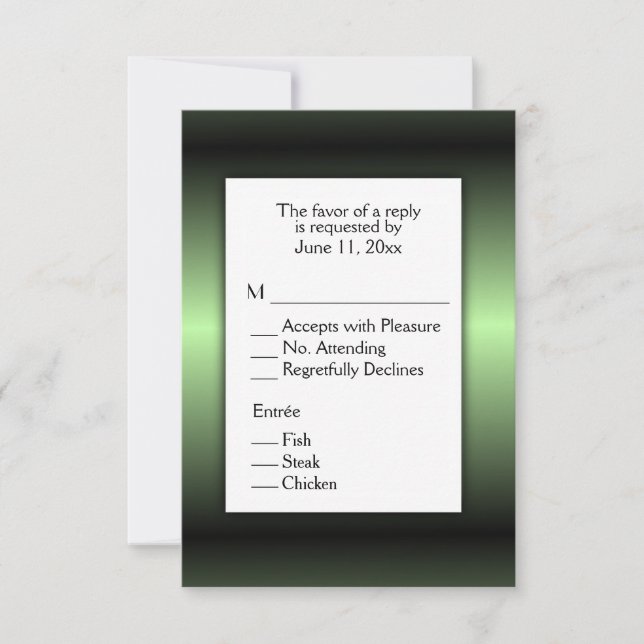Brilhe Maçã Verde RSVP com Cardápio (Frente)