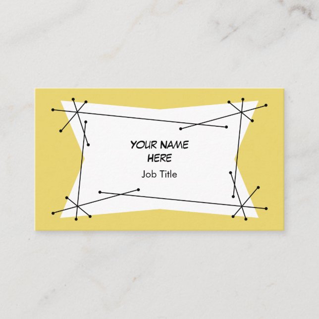 Brilhe o cartão de visita amarelo da chapa (Frente)