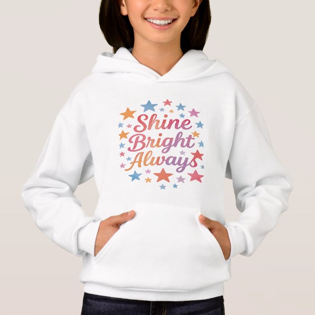 Brilhe Sempre Capuz de Malha Infantil  (Frente)