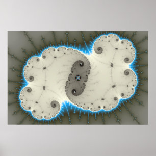 Brilho Azul - Poster Fractal