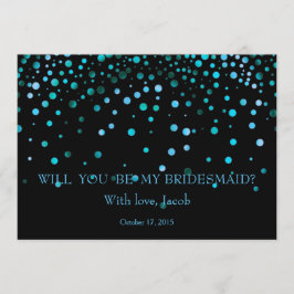 Brilho azul você será meu convite da dama de honra