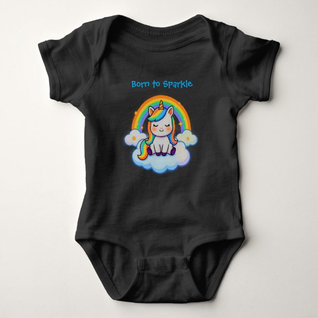Brilho - Camiseta de Algodão Unicórnio (Frente)