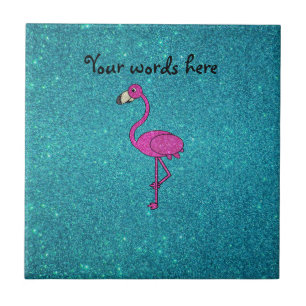 Brilho cor-de-rosa de turquesa do flamingo do