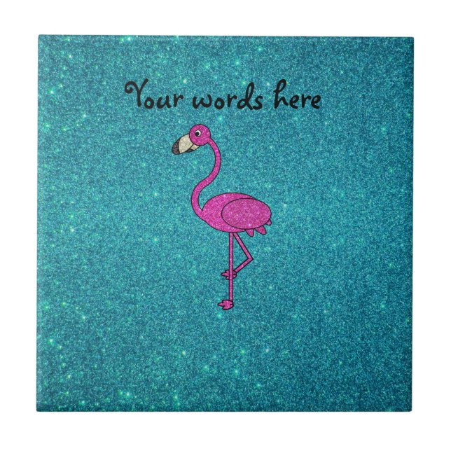Brilho cor-de-rosa de turquesa do flamingo do (Frente)