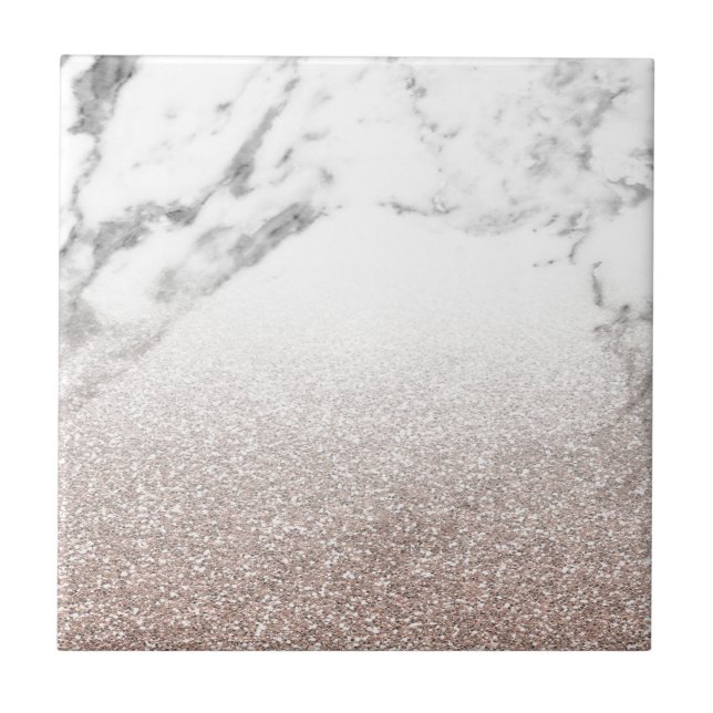 Brilho cor-de-rosa do ouro no mármore (Frente)