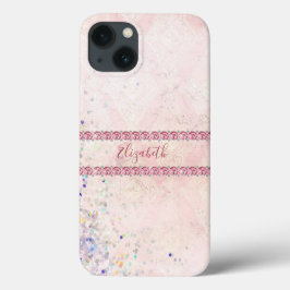 Brilho de Jóias Rosa Monograma Brilho Feminino Ten