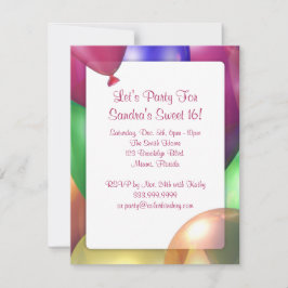 Brilho do balão convite de 4,25 x 5,5 polegadas