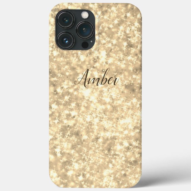 Brilho Dourado Glitter Elegante Personalizado (Verso)