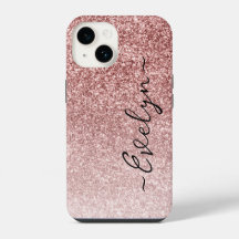 Brilho dourado rosa moderno personalizado