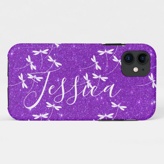 Brilho e libélulas Capinha personalizada Case-Mate (Verso (horizontal))