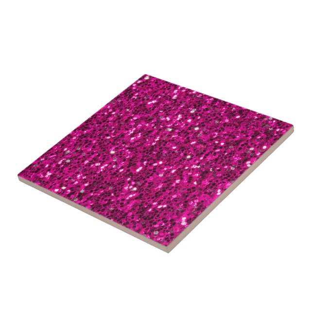 Brilho falso rosa quente (Lateral)