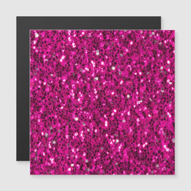 Brilho falso rosa quente (Frente/Verso)