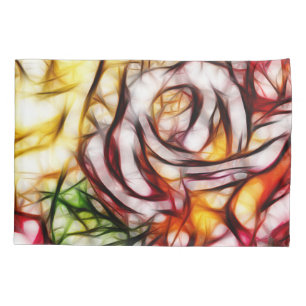 Brilho Floral Artístico Rosa Luz Amarela Abstrata