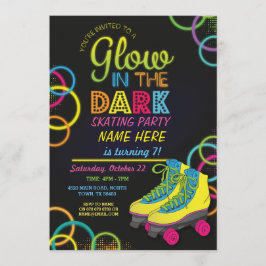 Brilho No Convite De Aniversário De Pista Escuro