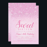 Brilho Rosa, 16 Convites Doce<br><div class="desc">Convites à Literatura Rosa. Este convite de vidro foi desenhado com uma bela reluzente rosa sobre um fundo de rosa claro. Feita para especial para adolescentes, este convite de 16 anos para relíquias cor-de-rosa será uma apresentação fabulosa para o seu dia especial. Outros suprimentos coordenadores do Sweet Sessenta estão disponíveis...</div>
