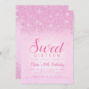 Brilho Rosa, 16 Convites Doce