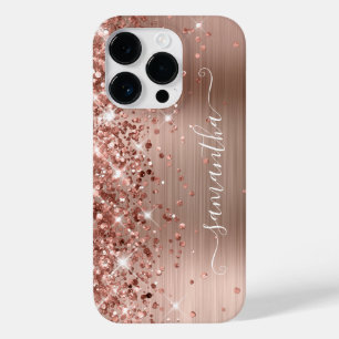 Brilho Rosa Dourado Glam Moderno Assinatura Femini