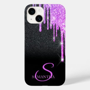 Brilho Roxo Elegante Goteja Brilho Preto