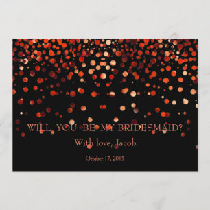 Brilho vermelho você será meu convite da dama de