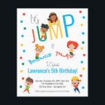 Brincadeira Básica Parque Jump Kids Festa Aniversá<br><div class="desc">Personalize o seu incrível convite de aniversário colorido de Bump Bunt Bray Jogue Trampoline Park Kids Party Colorful com o nome/idade do seu filho e a família e amigos surpresa! Esta é uma opção orçamentária básica para este design, impressa em uma folha de papel. Se precisar de ajuda, sinta-se livre...</div>
