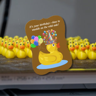 Brincadeira de Borracha e Cartão de aniversário Qu