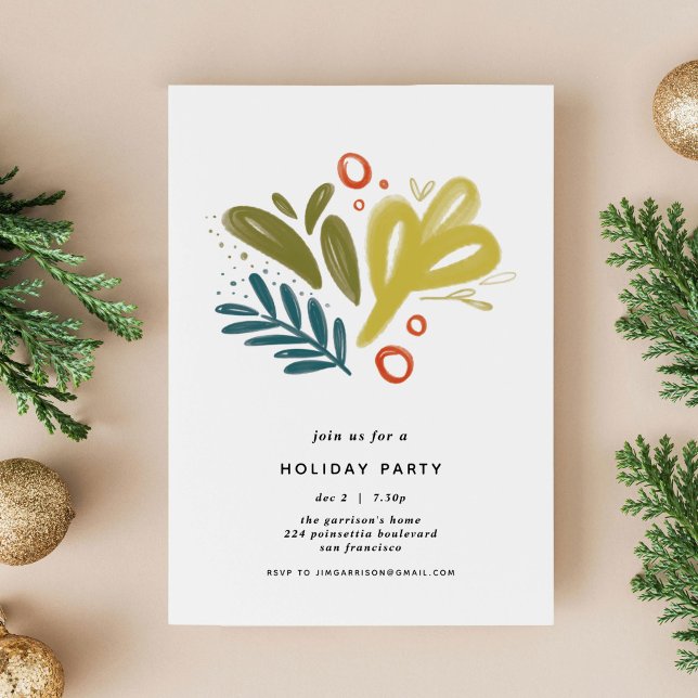 Brincadeira | Festivo Feriado Botânico Convite (Bramble | Festive Botanical Holiday Party Invite)