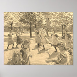 BRINCANDO CRIANÇAS POR PETER HANSEN POSTER