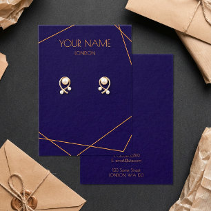 Brinco geométrico azul e laranja