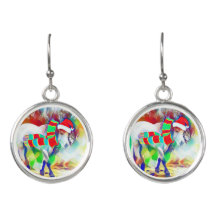 Brincos da forma do cavalo do Natal