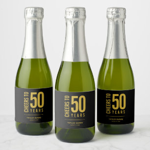 Brinde a 50 Anos Preto e Dourado