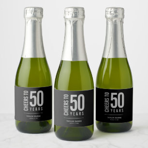 Brinde a 50 Anos Preto e Prata