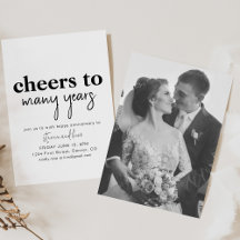 Brinde a muitos anos de convite de festa de aposen