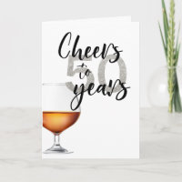 Brinde aos 50 Anos Cartão Brandy Silver