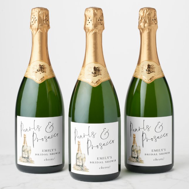Brinde de Prosecco Pérolas de Roteiro Moderno para (Garrafas)