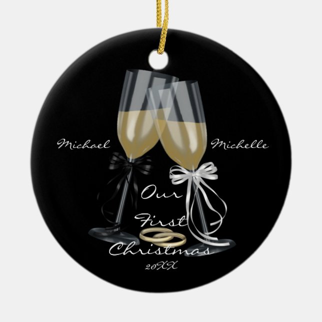 Brinde do casamento nossos primeiros enfeites de (Frente)