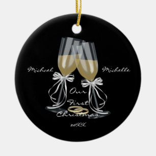 Brinde do casamento nossos primeiros enfeites de