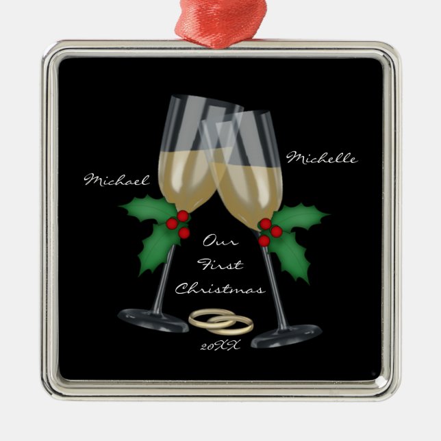 Brinde do casamento nossos primeiros enfeites de (Frente)