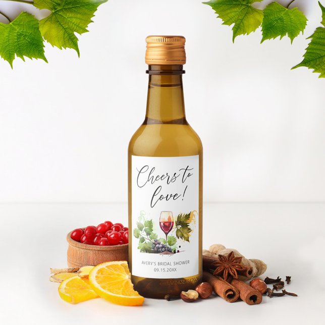 Brinde Elegante Ao Copo De Vinho De Amor Bridal Sh (Criador carregado)