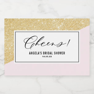 Brinde Rosa Choque e Glitter Dourado Chá de Noiva