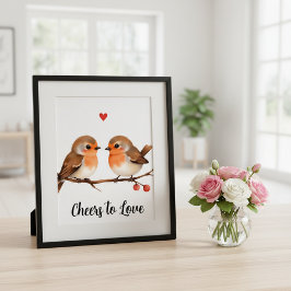 “Brindes ao Amor” Impressão de Arte Romântica