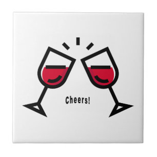 Brindes com Design de Copos de Vinho Tinto Fofo