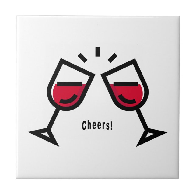 Brindes com Design de Copos de Vinho Tinto Fofo (Frente)