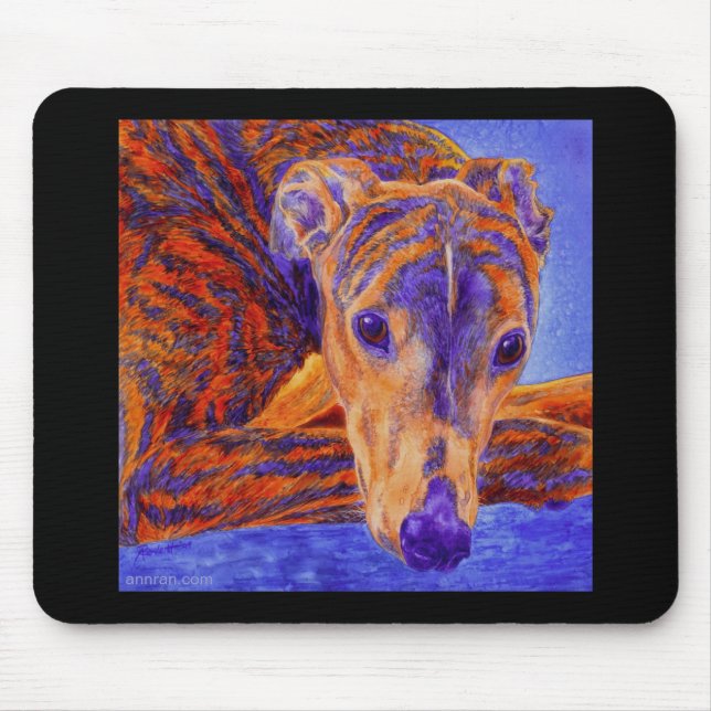 Brindle Greyhound Mousepad - "Ace" (Frente)