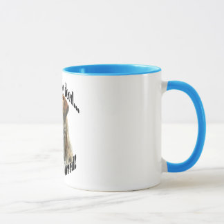 Brindle Mastiff Pune a Caneca Morta