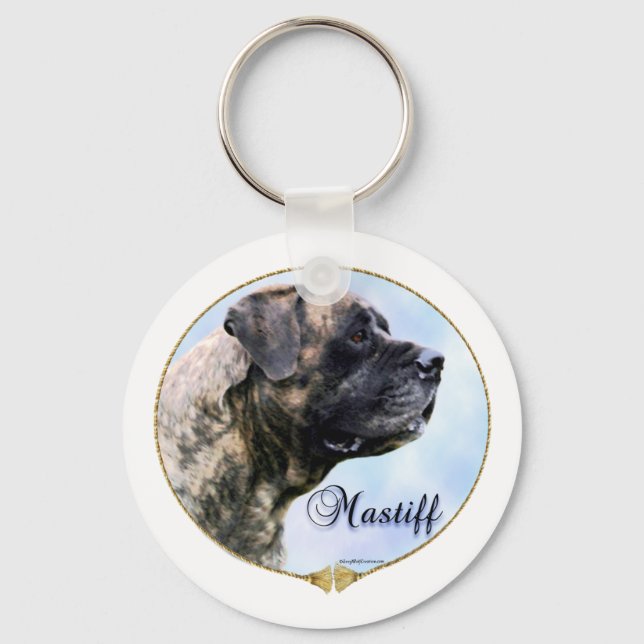 Brindle Mastiff Retrato Chaveiro (Frente)