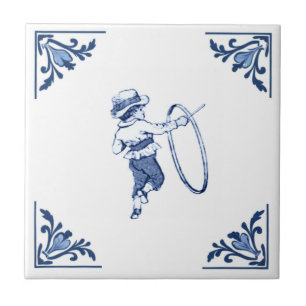 Brinquedo Infantil de Arco Delft Azul e Branco Can