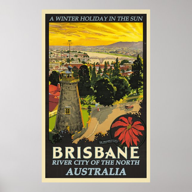 Brisbane, poster de viagens da Austrália (Frente)