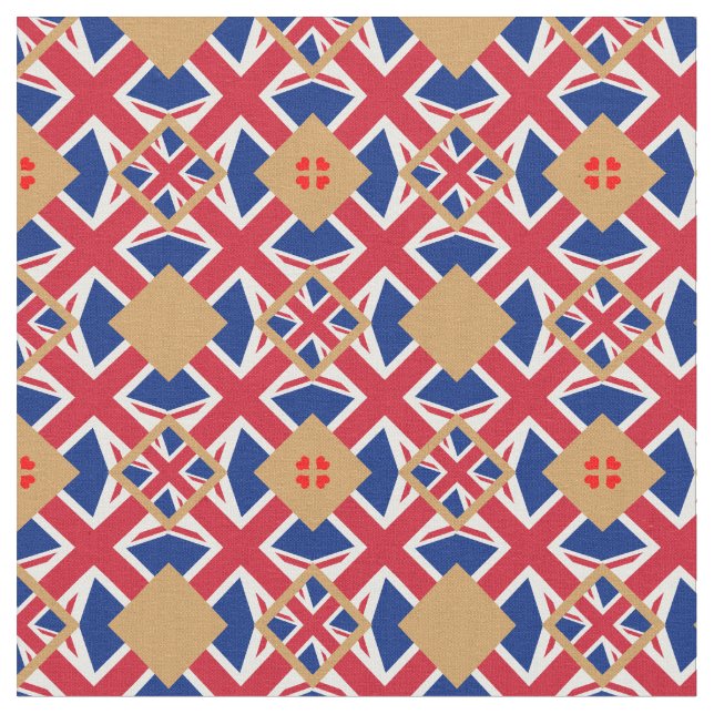 British Flag & United Kingdom Tecido (Detalhe)