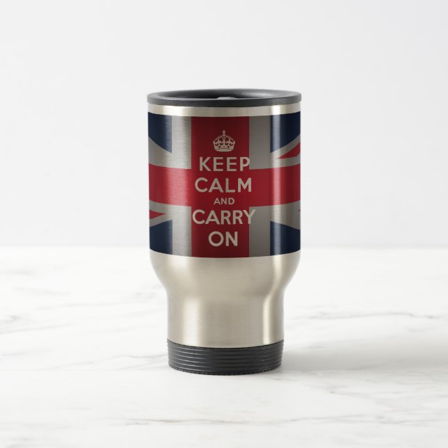 British Keep 15 oz. Caneca de viagem de aço inoxid (Centro)